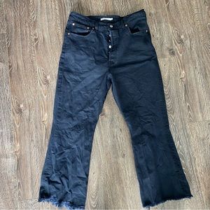 Levi's Premium Ribcage Crop Flare High Rise
Button Fly Jeans